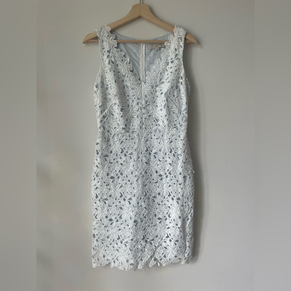 Loft White Lace Dress